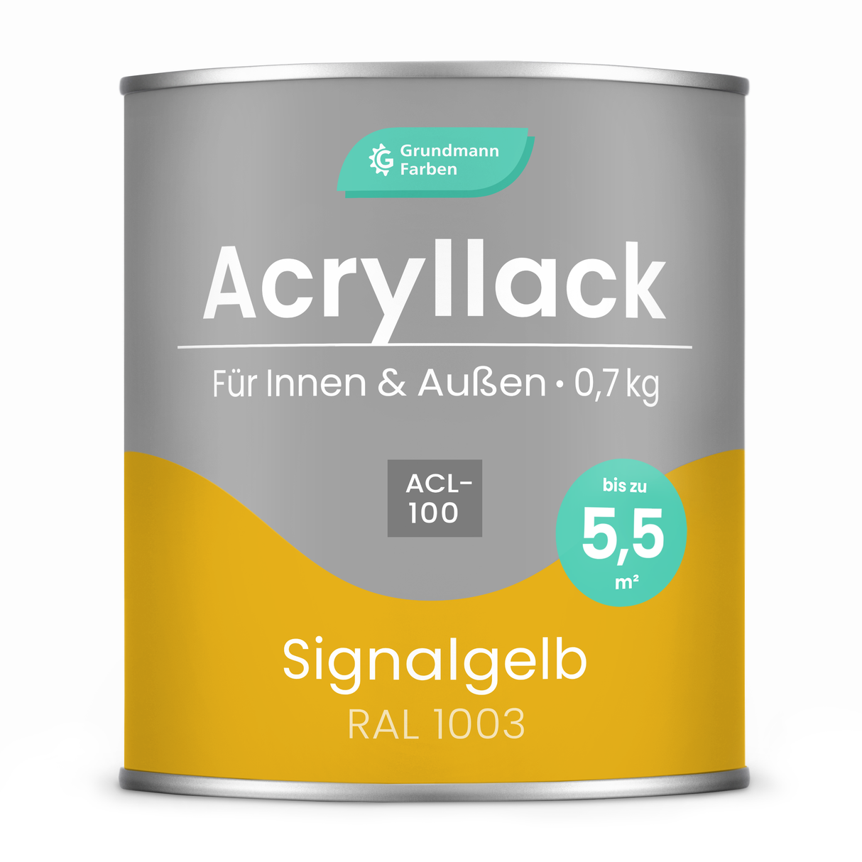 GRUNDMANN Acryllack: Premium 4-in-1 Lack, Buntlack und Möbelfarbe
