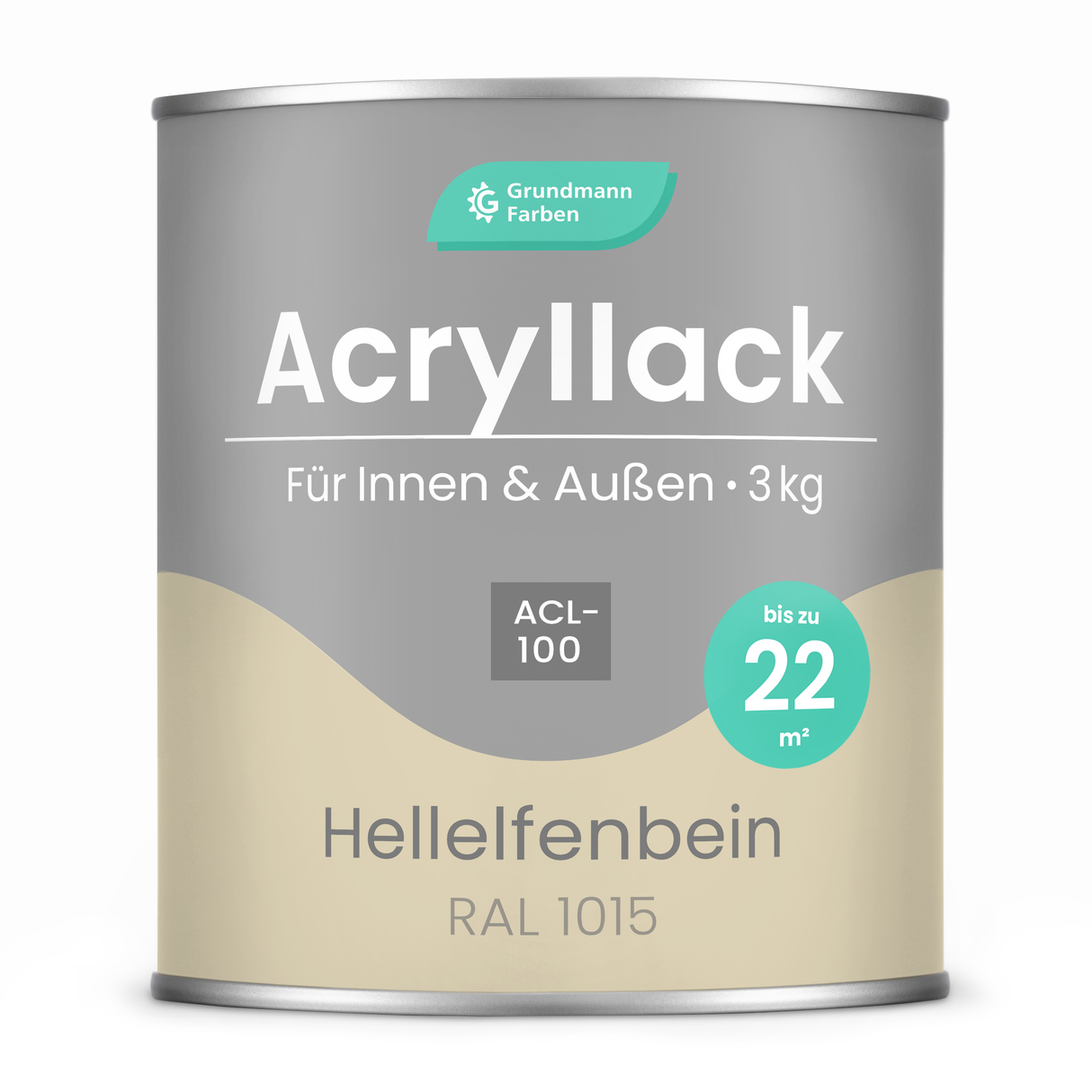 GRUNDMANN Acryllack: Premium 4-in-1 Lack, Buntlack und Möbelfarbe