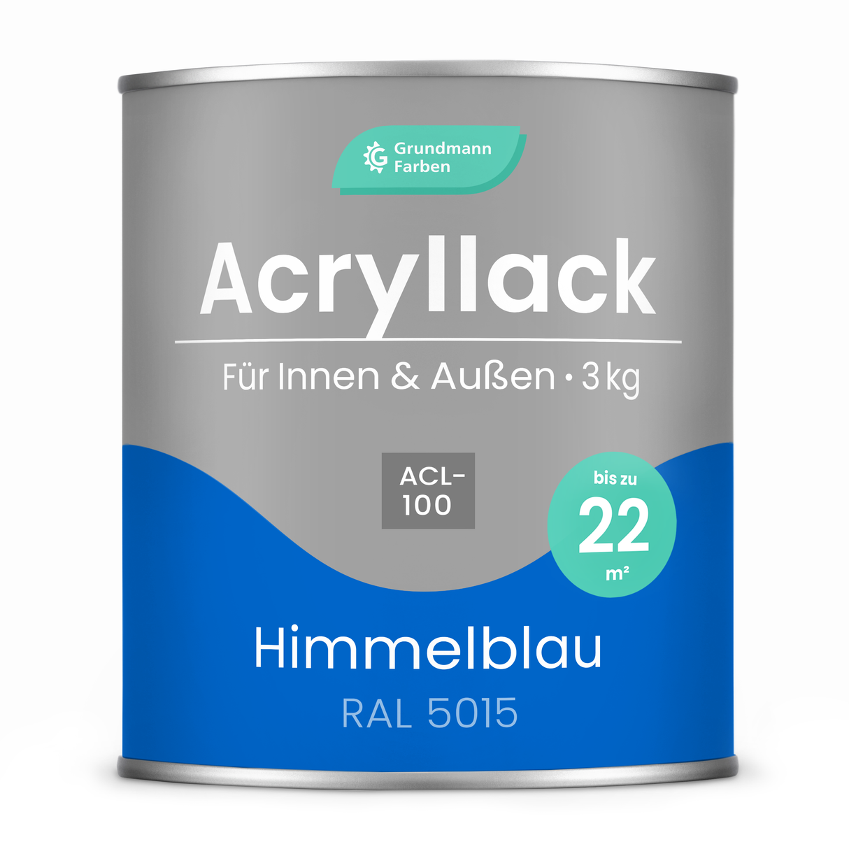 GRUNDMANN Acryllack: Premium 4-in-1 Lack, Buntlack und Möbelfarbe