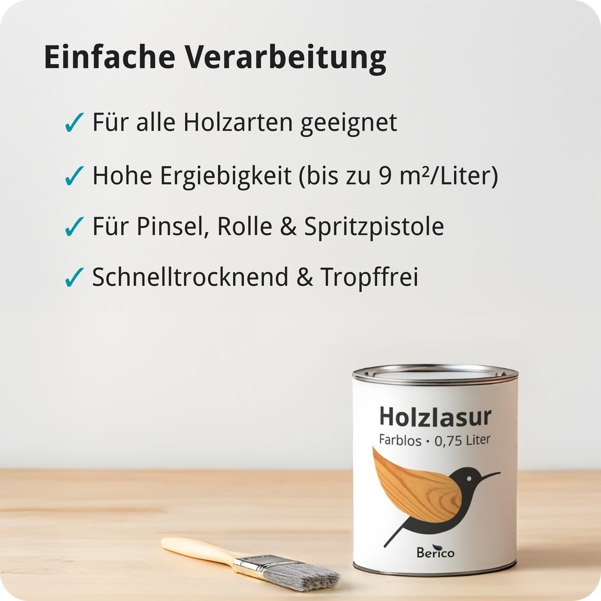 Berico Lasur - Der wetterfeste Holzschutz für Innen und Außen