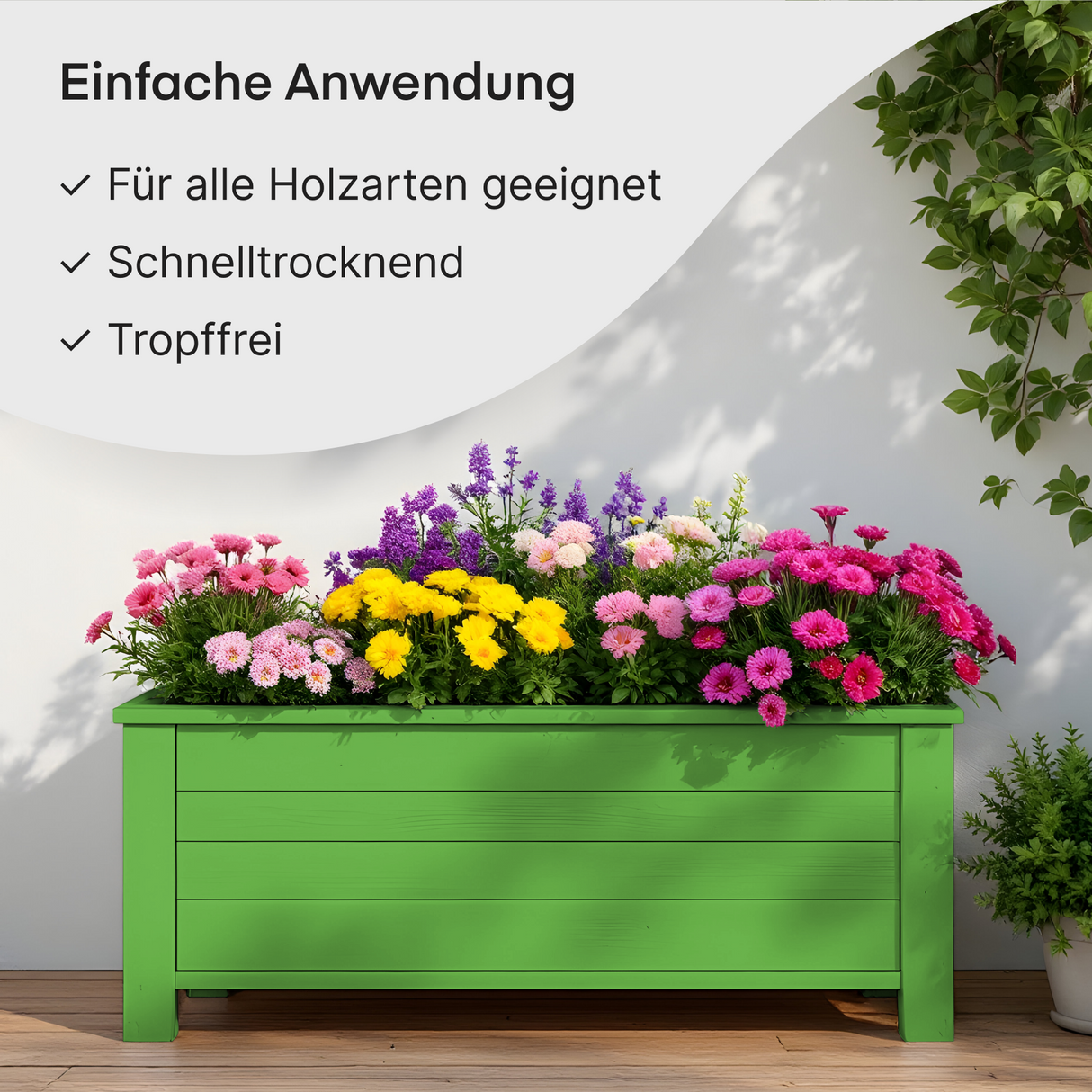 GRUNDMANN Holzfarbe & Wetterschutzfarbe: 4-in-1 Holzanstrich inkl. Grundierung