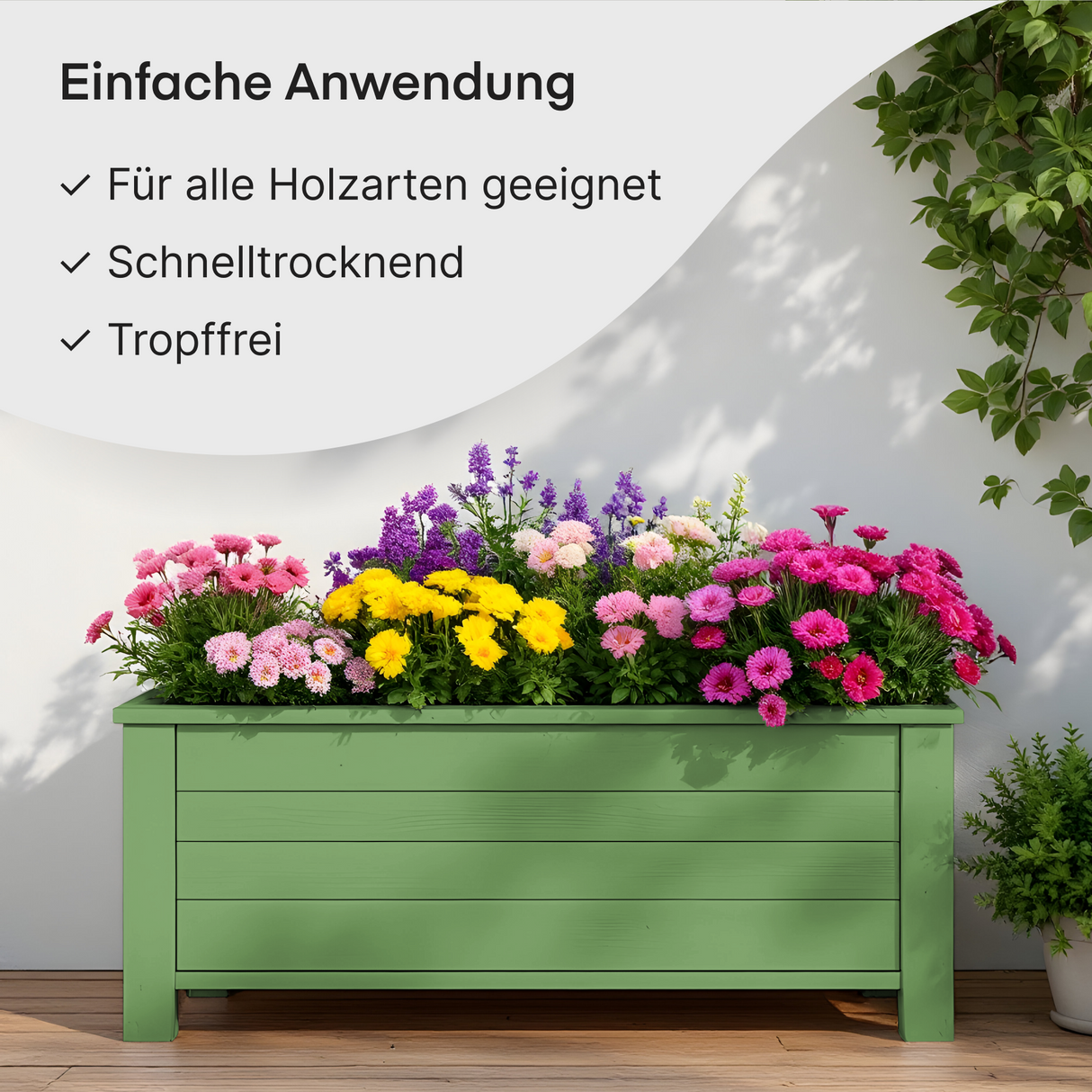 GRUNDMANN Holzfarbe & Wetterschutzfarbe: 4-in-1 Holzanstrich inkl. Grundierung