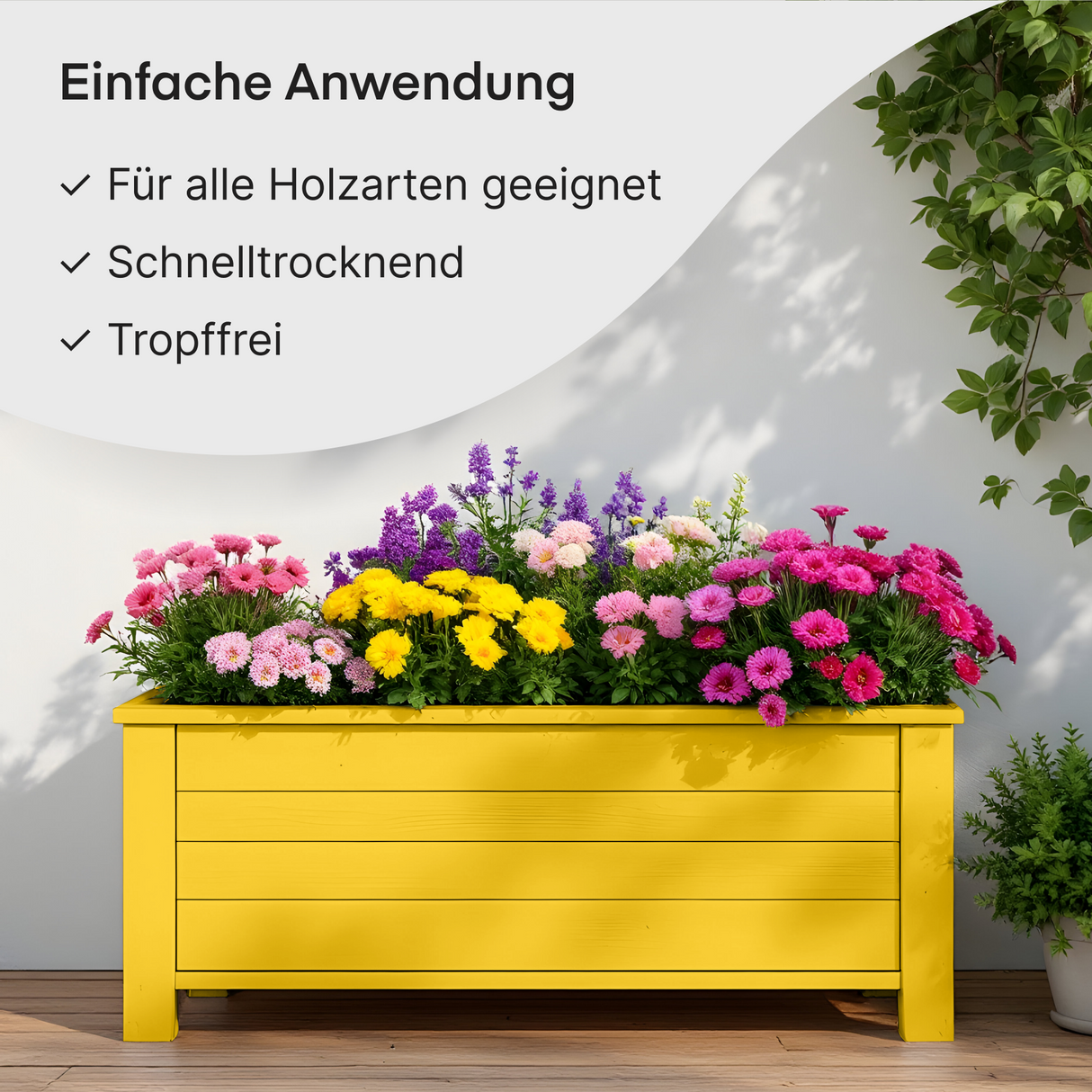 GRUNDMANN Holzfarbe & Wetterschutzfarbe: 4-in-1 Holzanstrich inkl. Grundierung