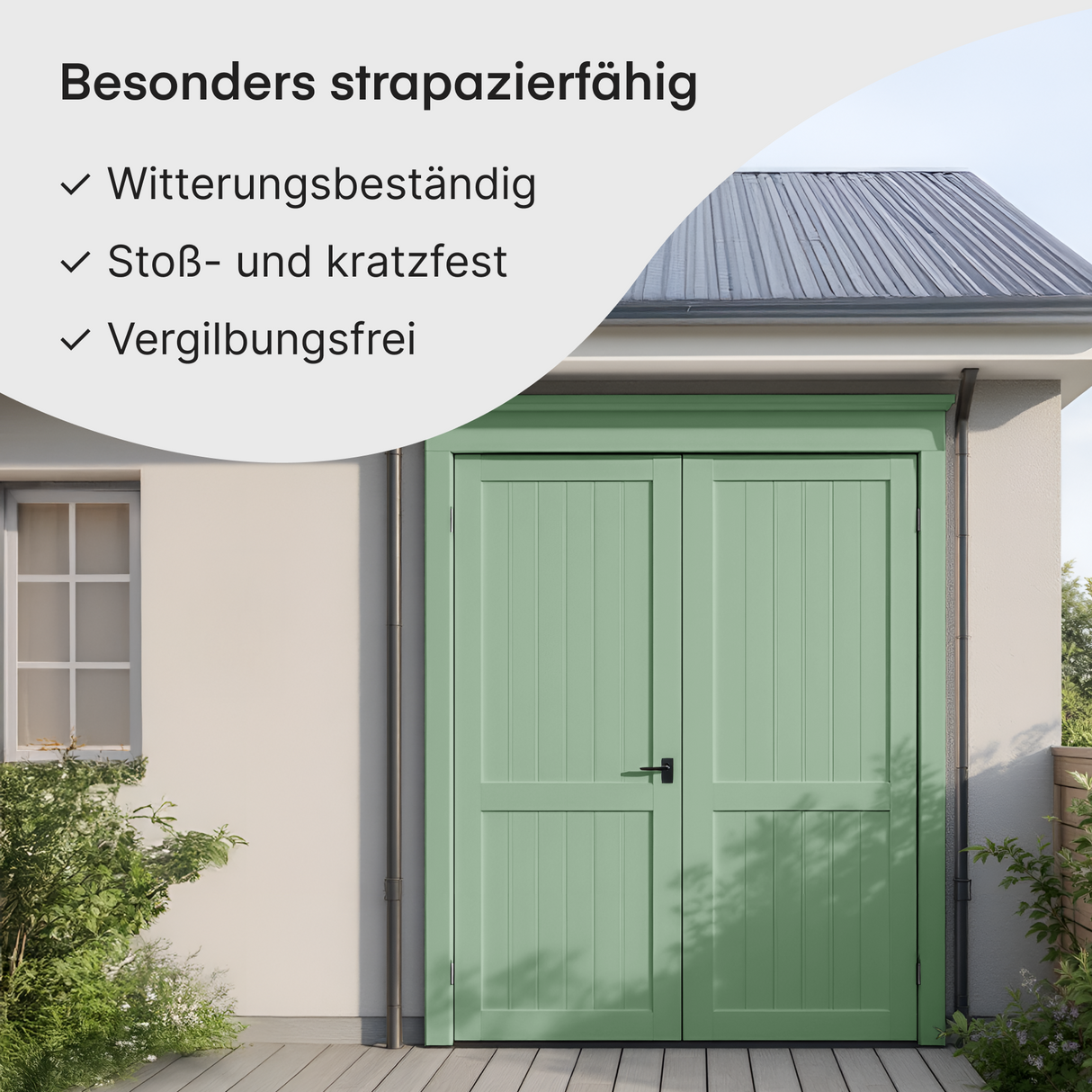 GRUNDMANN Holzfarbe & Wetterschutzfarbe: 4-in-1 Holzanstrich inkl. Grundierung