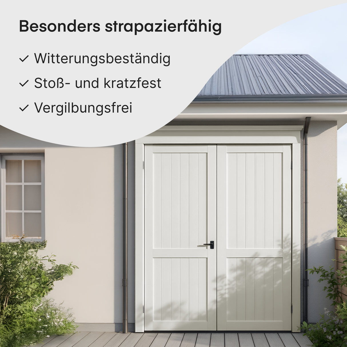 GRUNDMANN Holzfarbe & Wetterschutzfarbe: 4-in-1 Holzanstrich inkl. Grundierung