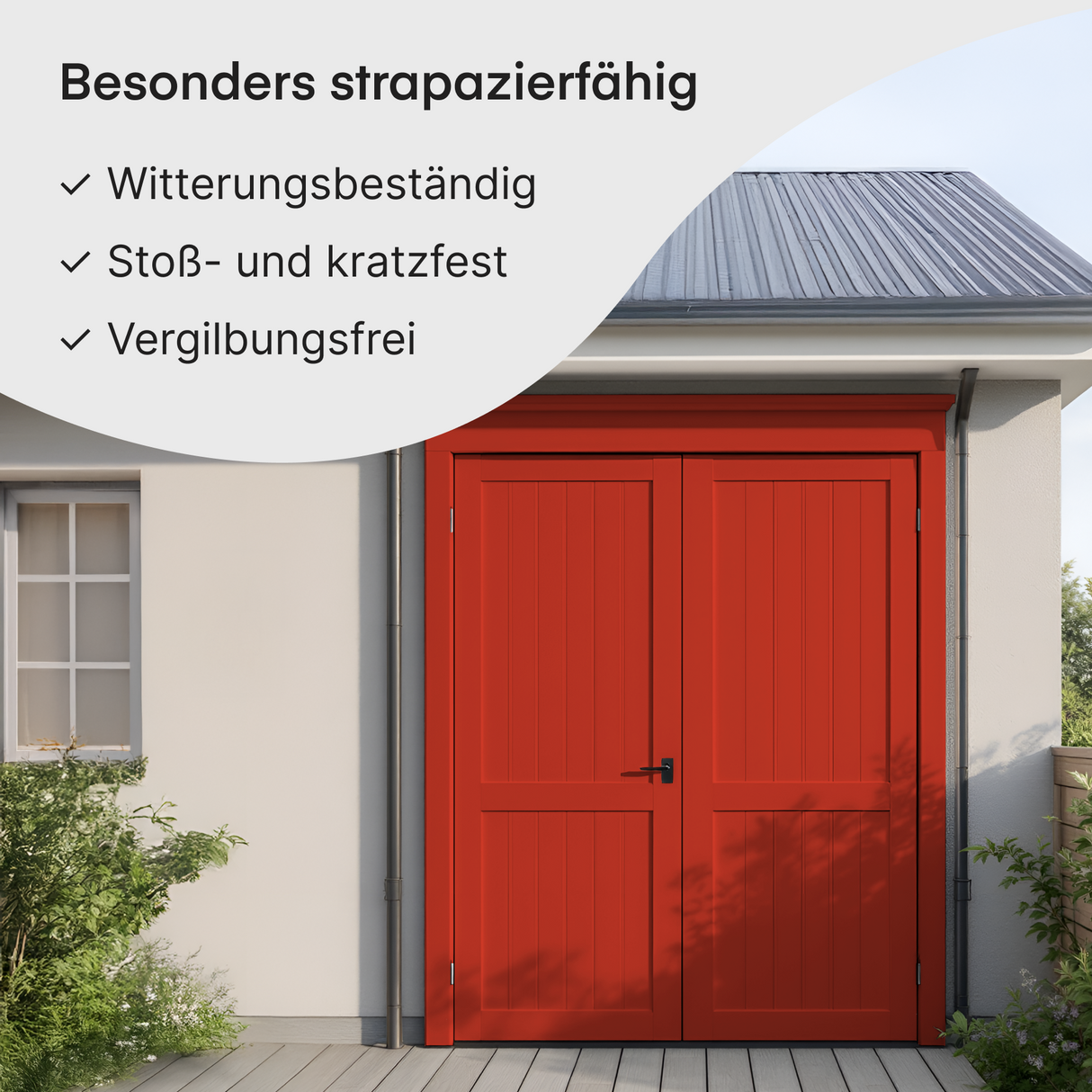 GRUNDMANN Holzfarbe & Wetterschutzfarbe: 4-in-1 Holzanstrich inkl. Grundierung