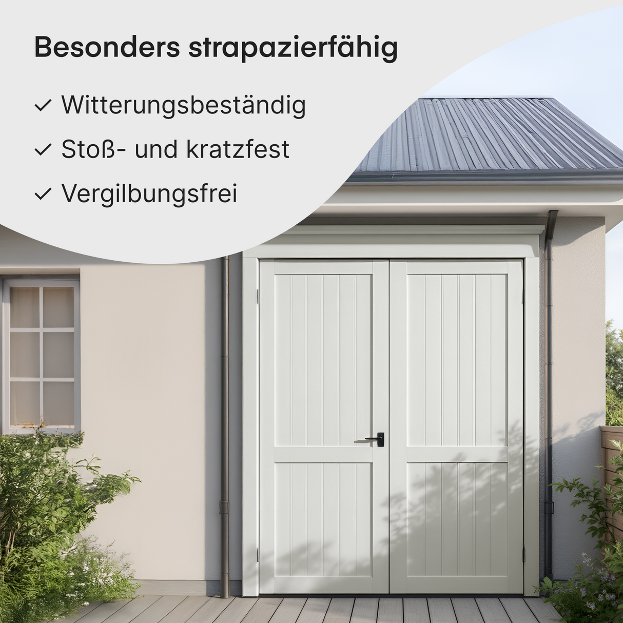 GRUNDMANN Holzfarbe & Wetterschutzfarbe: 4-in-1 Holzanstrich inkl. Grundierung