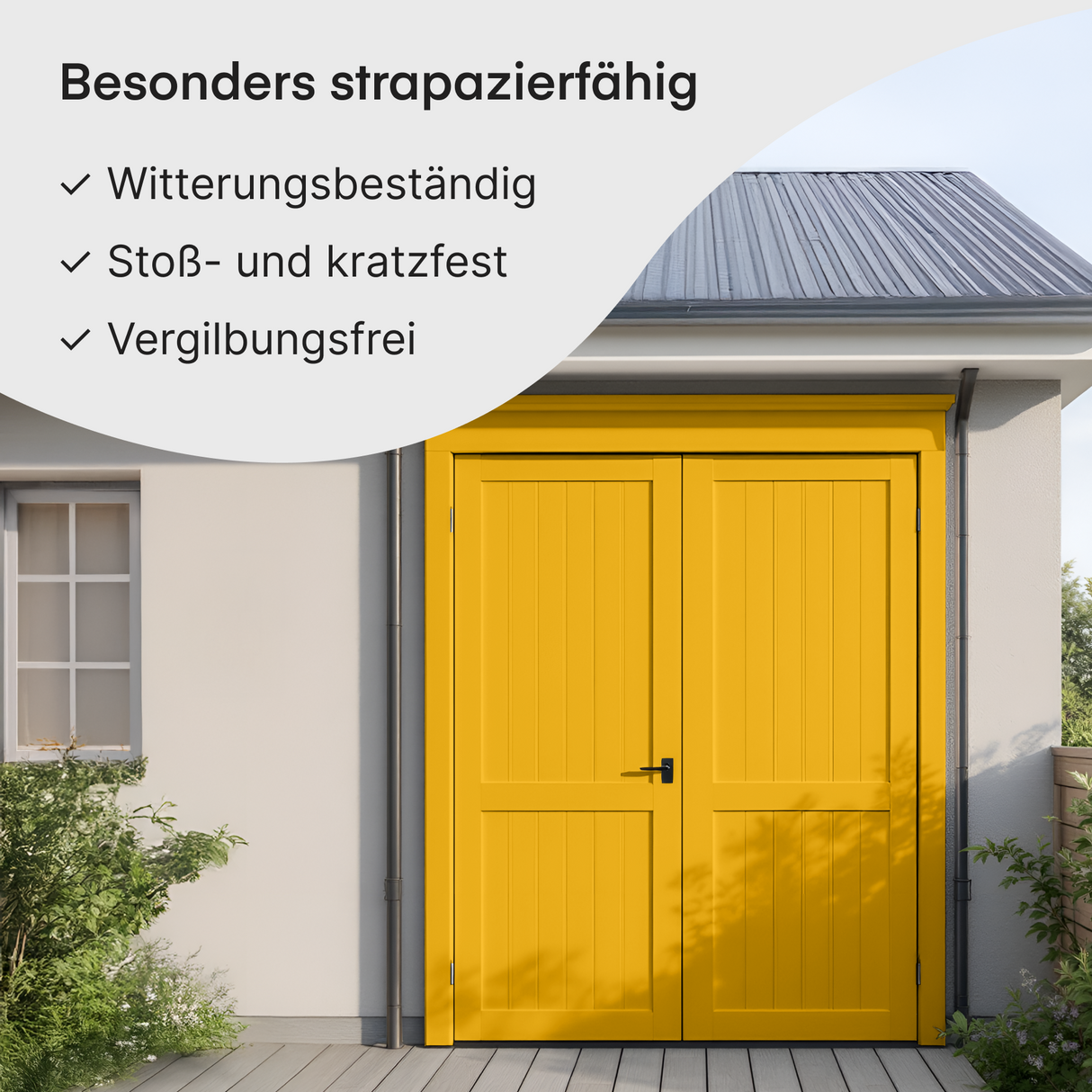 GRUNDMANN Holzfarbe & Wetterschutzfarbe: 4-in-1 Holzanstrich inkl. Grundierung