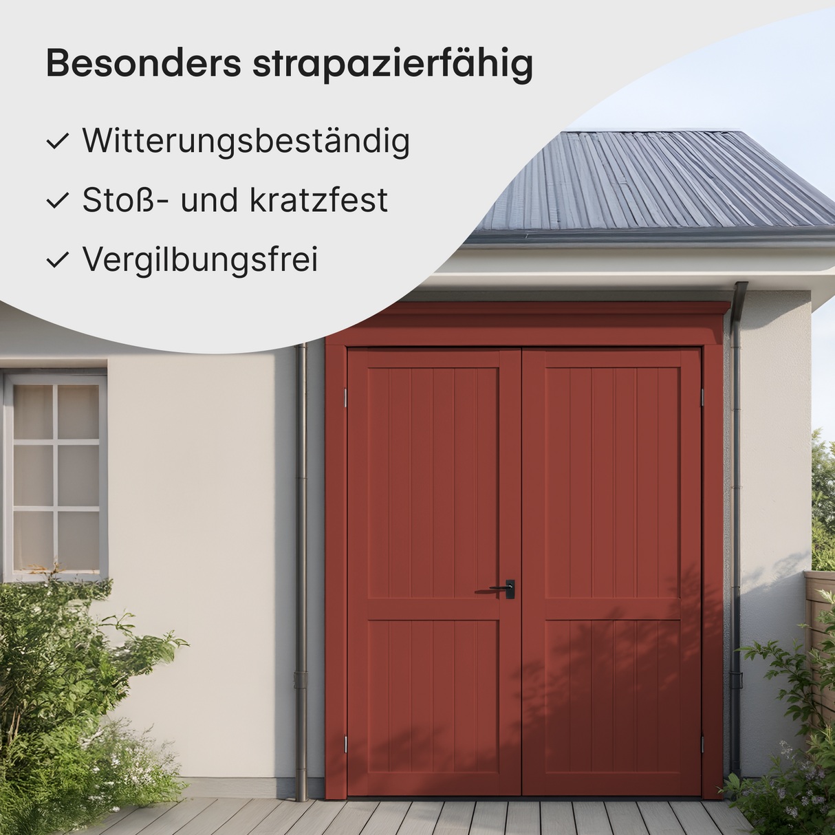 GRUNDMANN Holzfarbe & Wetterschutzfarbe: 4-in-1 Holzanstrich inkl. Grundierung