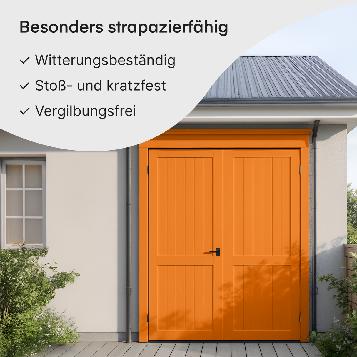 GRUNDMANN Holzfarbe & Wetterschutzfarbe: 4-in-1 Holzanstrich inkl. Grundierung