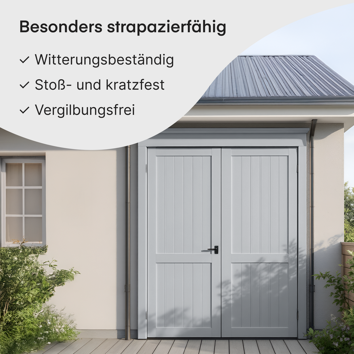 GRUNDMANN Holzfarbe & Wetterschutzfarbe: 4-in-1 Holzanstrich inkl. Grundierung