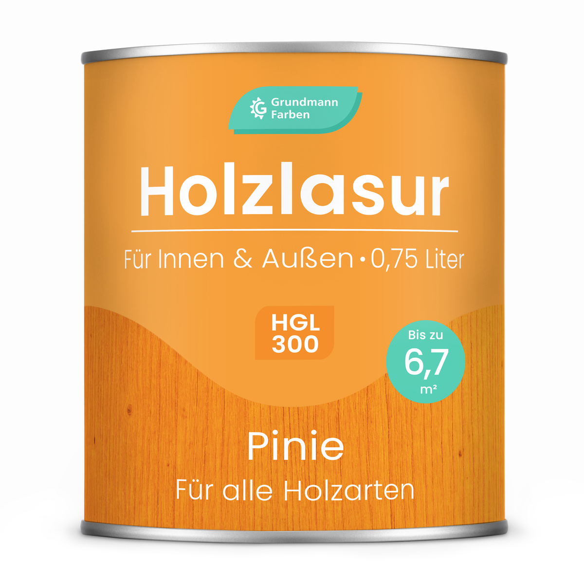 Grundmann Holzlasur - Wetterfeste Holzschutzlasur für Innen & Außen - Holzschutz, Wetterschutz und UV-Schutz