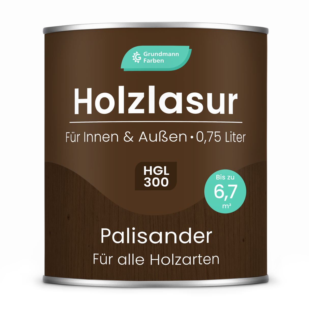 Grundmann Holzlasur - Wetterfeste Holzschutzlasur für Innen & Außen - Holzschutz, Wetterschutz und UV-Schutz