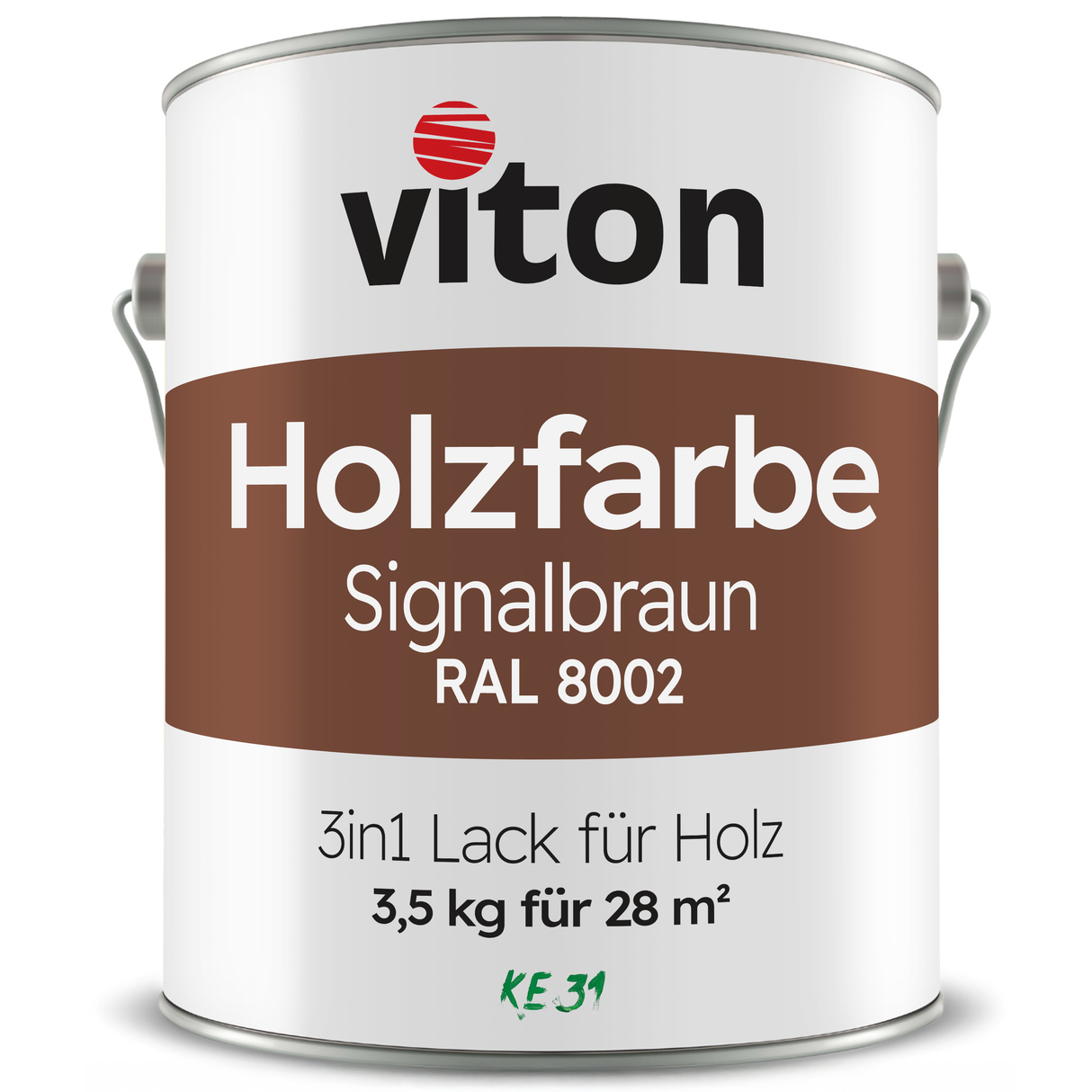 VITON Holzfarbe & Wetterschutzfarbe für Außen KE31 - 3in1 Grundierung & Deckfarbe