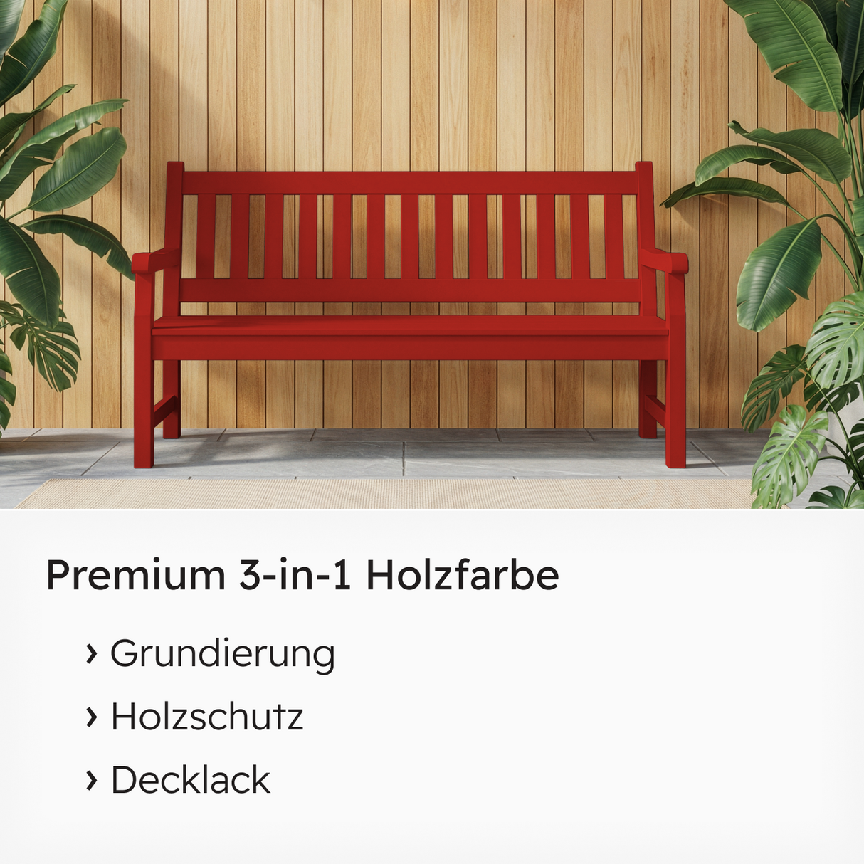 VITON Holzfarbe & Wetterschutzfarbe für Außen KE31 - 3in1 Grundierung & Deckfarbe