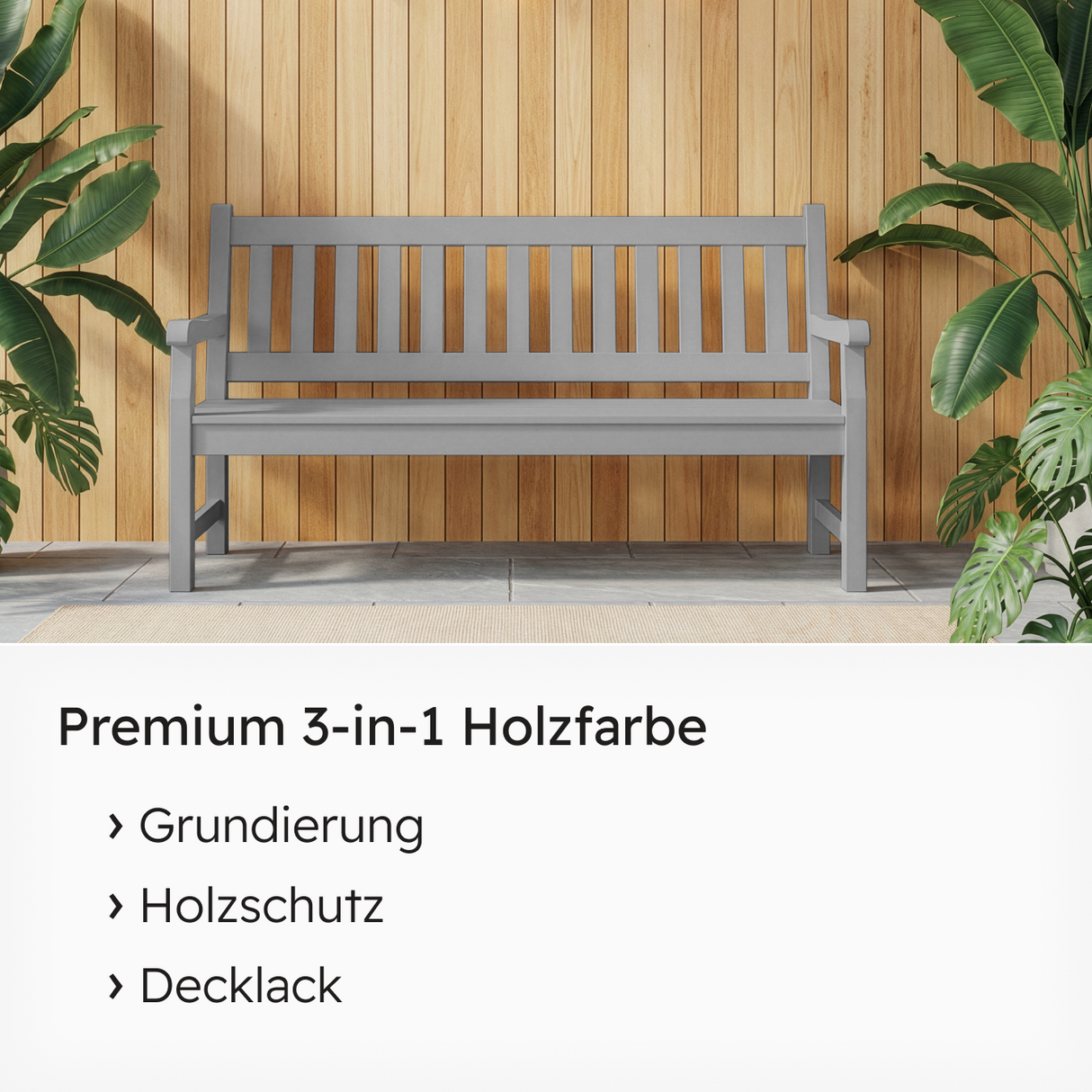 VITON Holzfarbe & Wetterschutzfarbe für Außen KE31 - 3in1 Grundierung & Deckfarbe