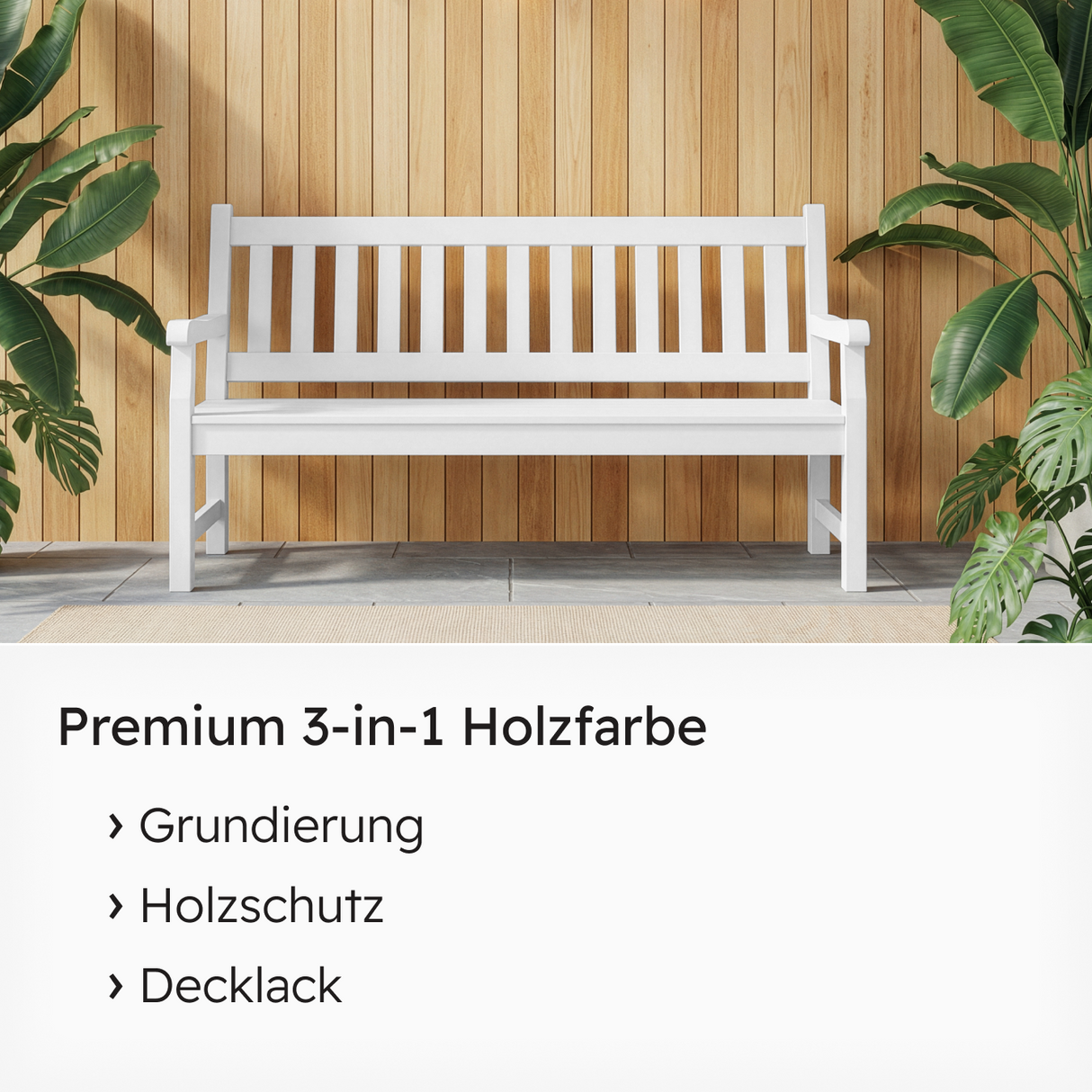 VITON Holzfarbe & Wetterschutzfarbe für Außen KE31 - 3in1 Grundierung & Deckfarbe