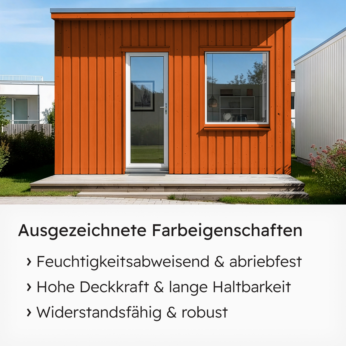 VITON Holzfarbe & Wetterschutzfarbe für Außen KE31 - 3in1 Grundierung & Deckfarbe