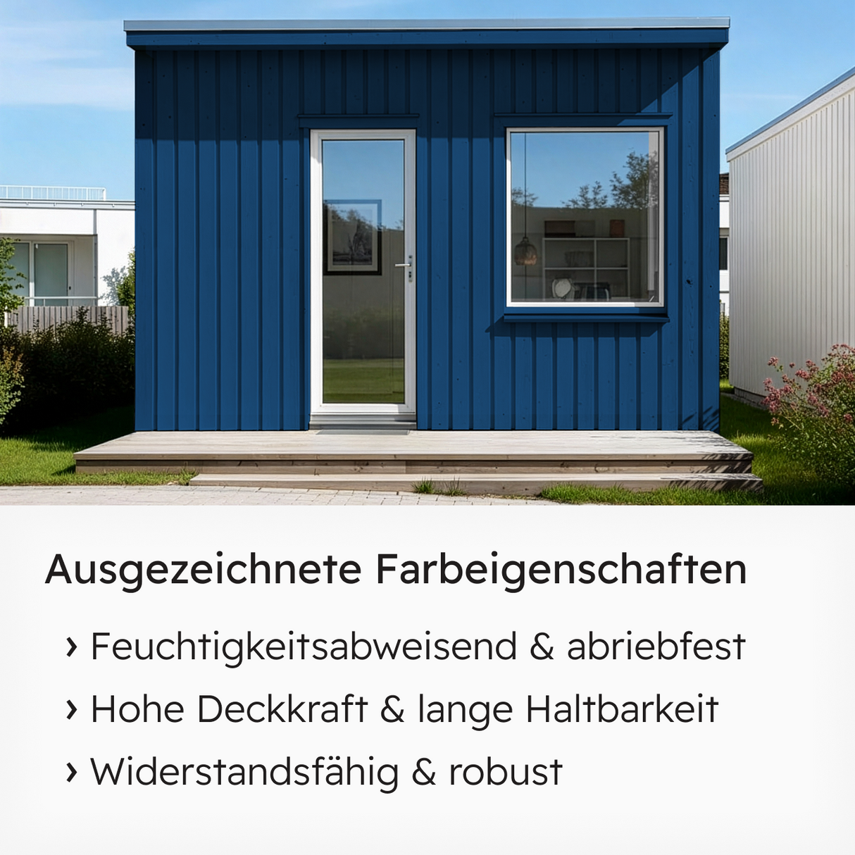 VITON Holzfarbe & Wetterschutzfarbe für Außen KE31 - 3in1 Grundierung & Deckfarbe