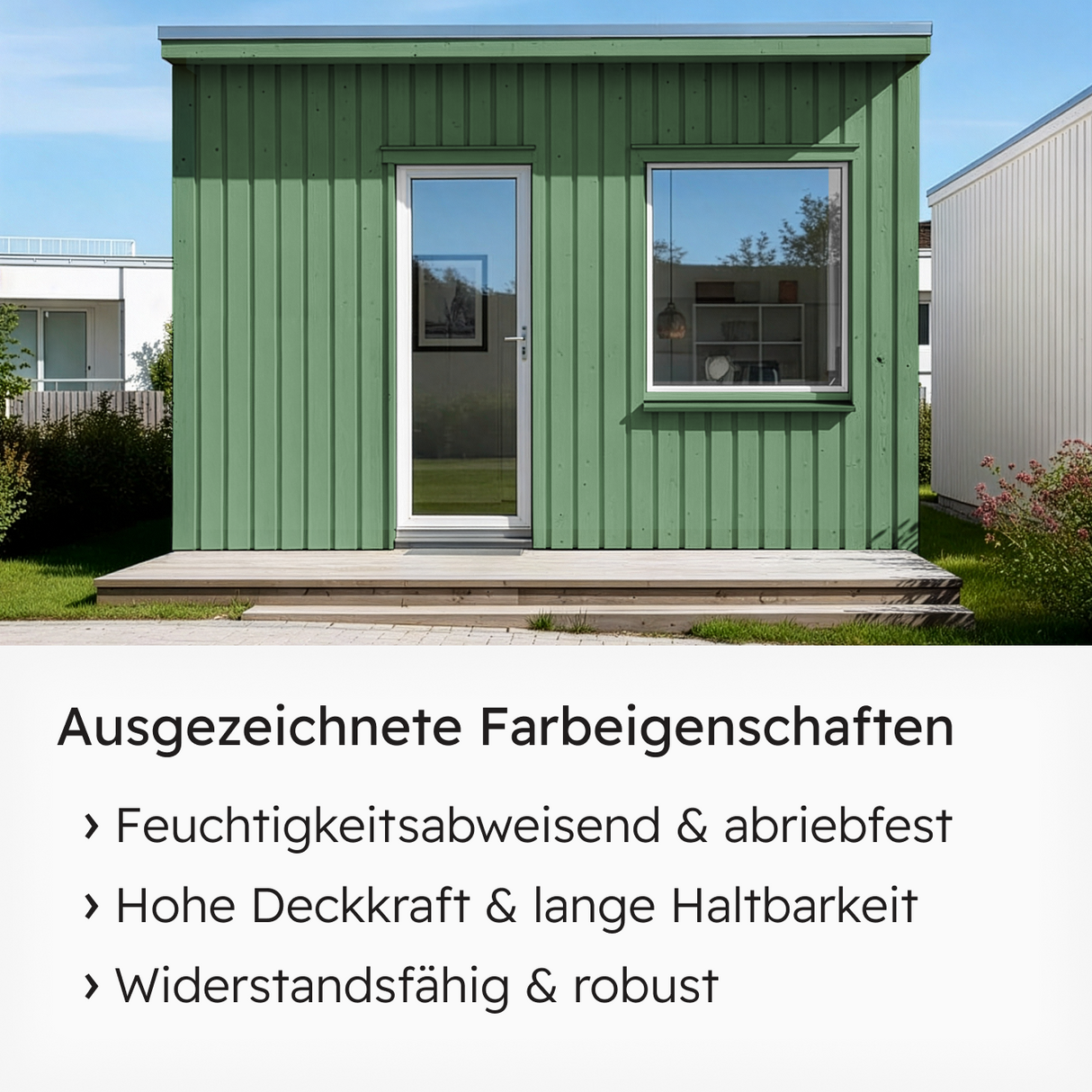 VITON Holzfarbe & Wetterschutzfarbe für Außen KE31 - 3in1 Grundierung & Deckfarbe