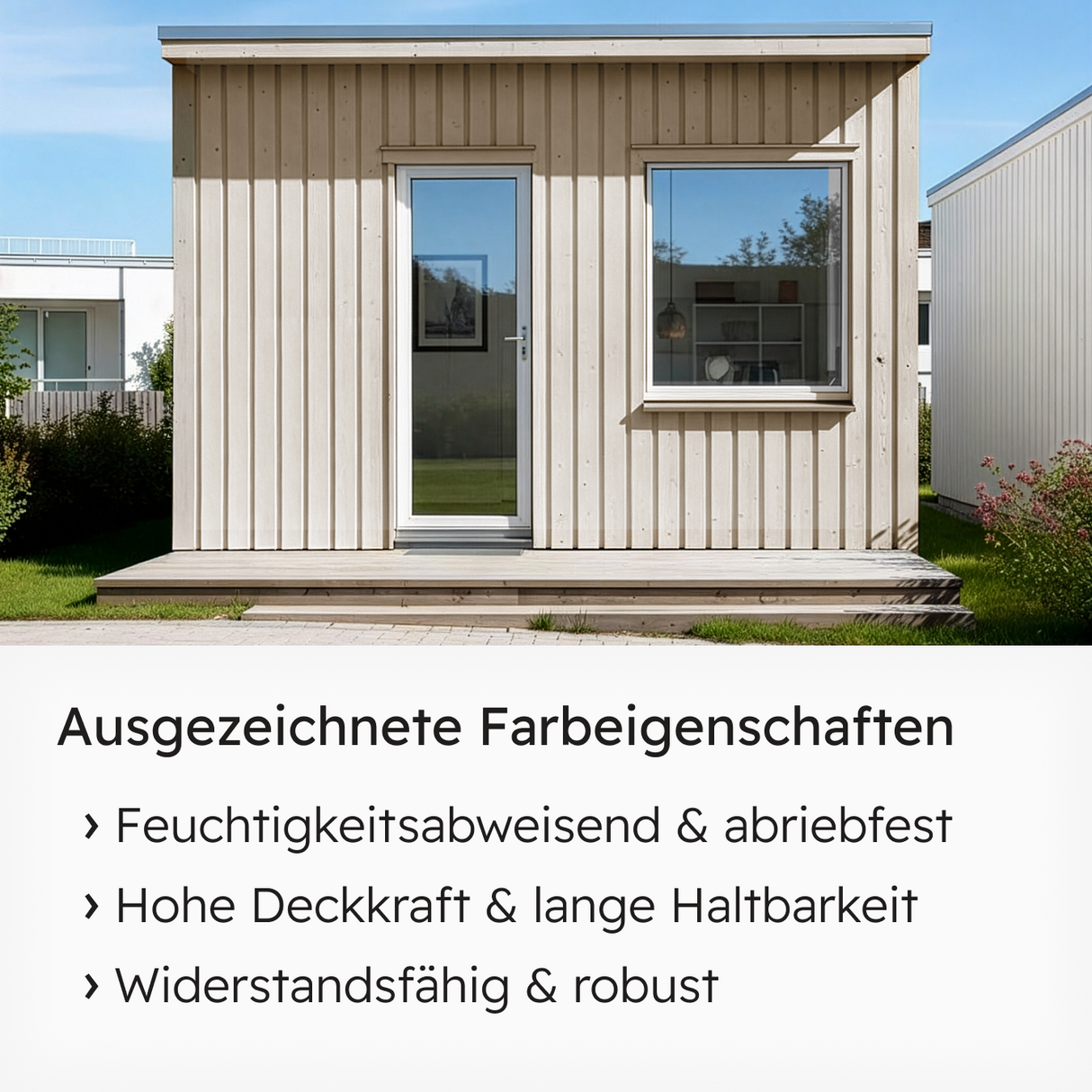 VITON Holzfarbe & Wetterschutzfarbe für Außen KE31 - 3in1 Grundierung & Deckfarbe