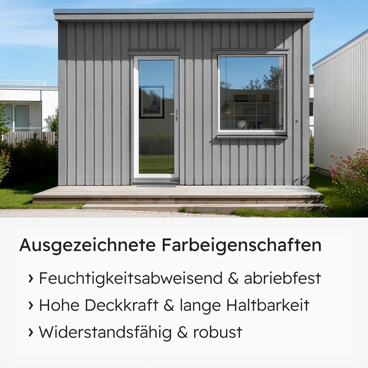 VITON Holzfarbe & Wetterschutzfarbe für Außen KE31 - 3in1 Grundierung & Deckfarbe