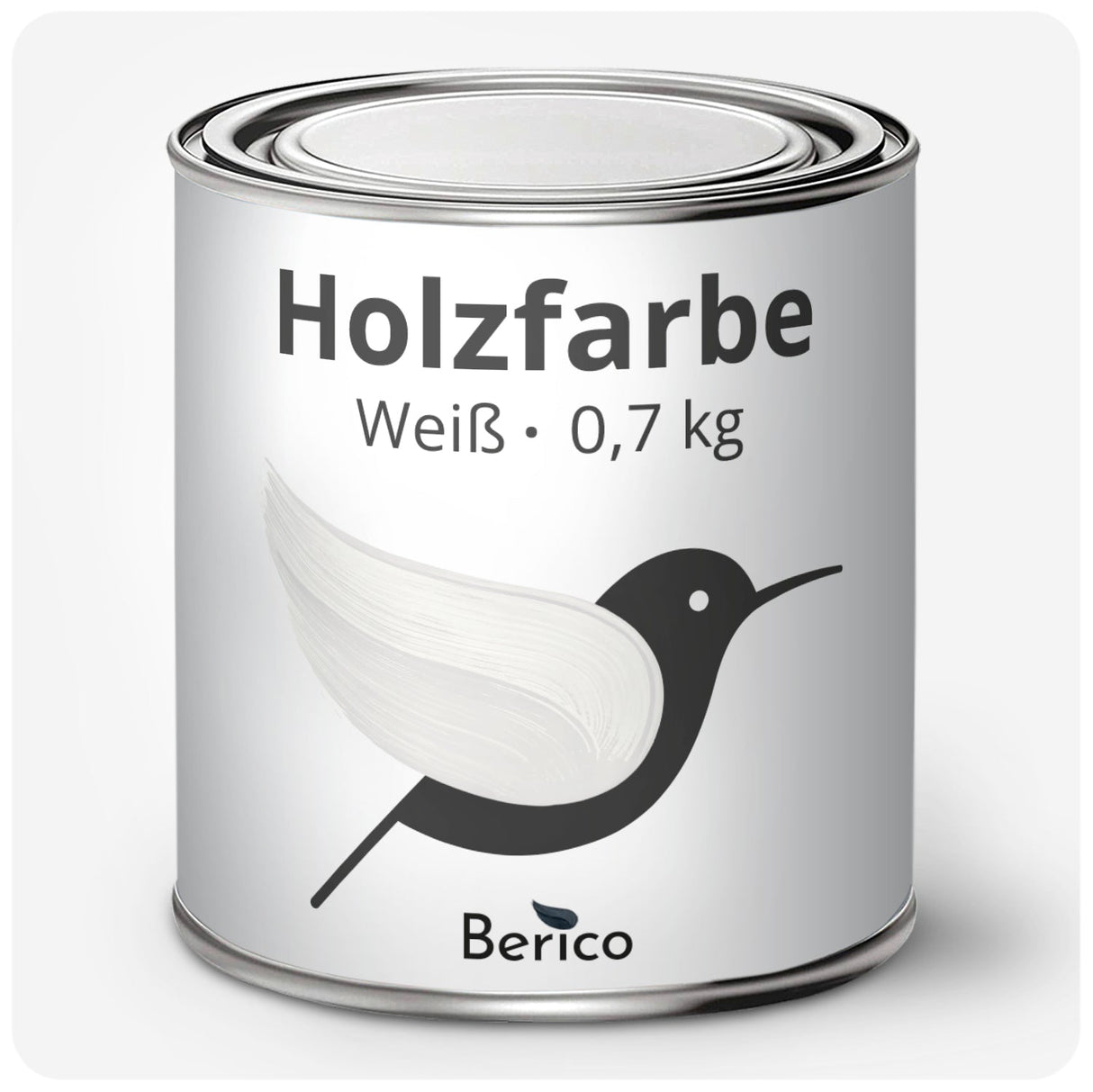Berico Holzfarbe: 3 - in - 1 Holzlack für Innen und Außen - Feuerrot 0.7 Kg - Berico Farben