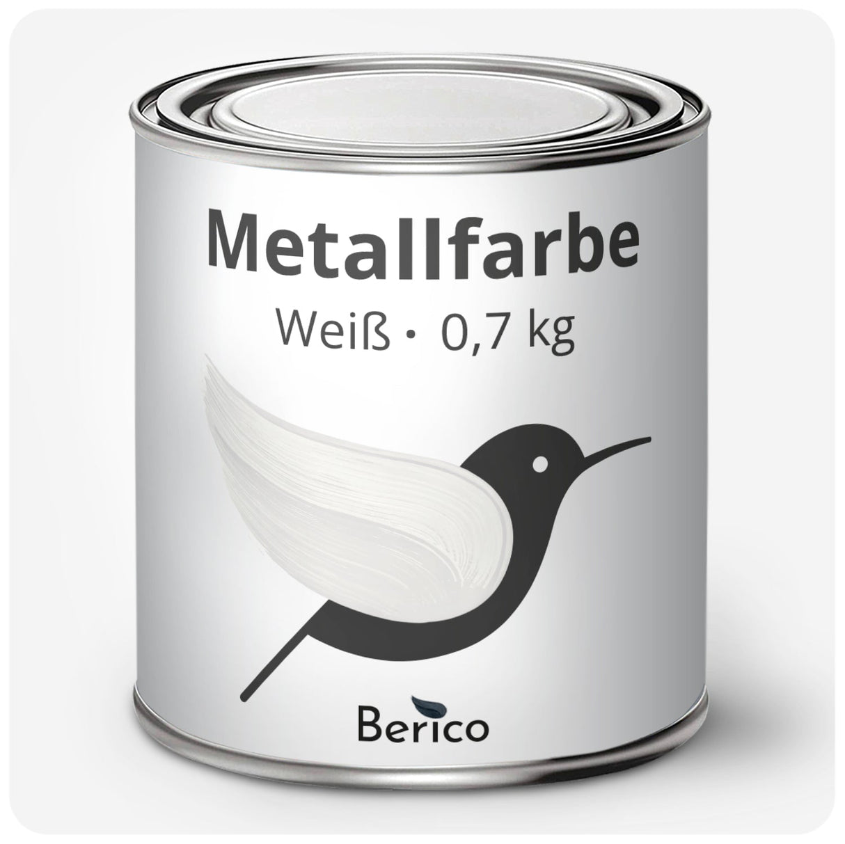 BERICO Metallfarbe: geruchsarmer und stark haftender 3 - in - 1 Lack - Blau 0.7 Kg - Berico Farben