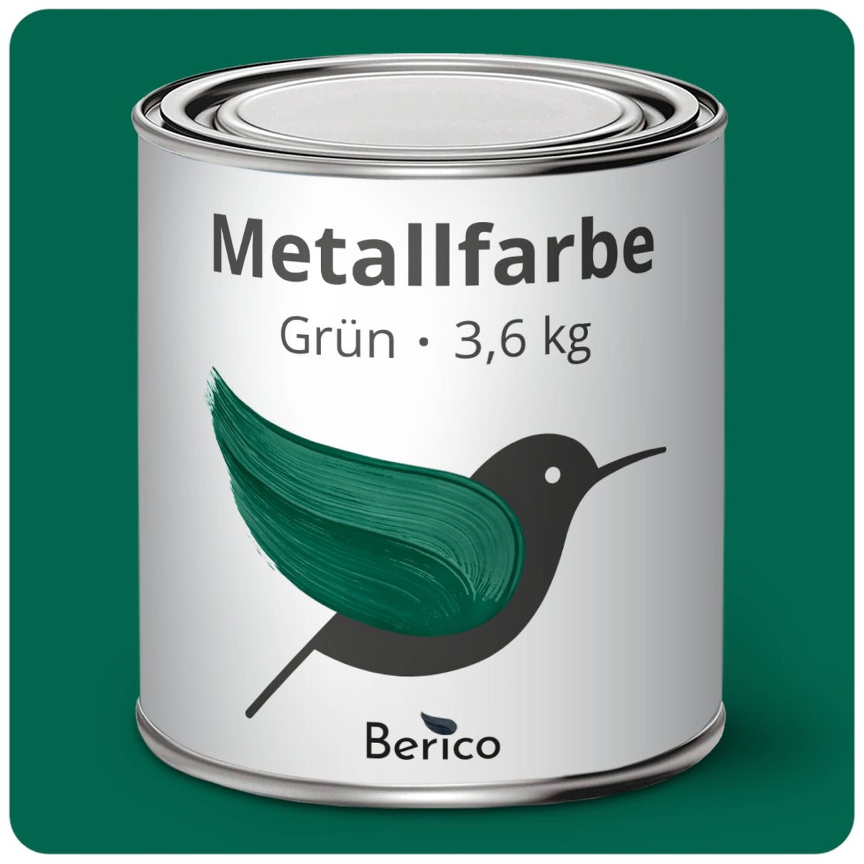 BERICO Metallfarbe: geruchsarmer und stark haftender 3-in-1 Lack - Schwedenrot 0.7 Kg - Berico Farben
