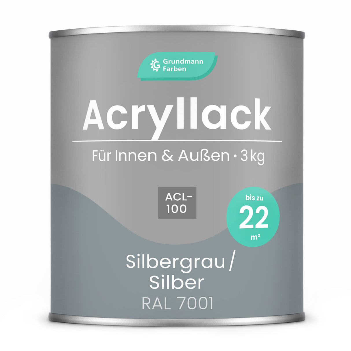 GRUNDMANN Acryllack: Premium 4 - in - 1 Lack, Buntlack und Möbelfarbe - RAL 9002 – Grauweiss 0.7 Kg - Berico Farben