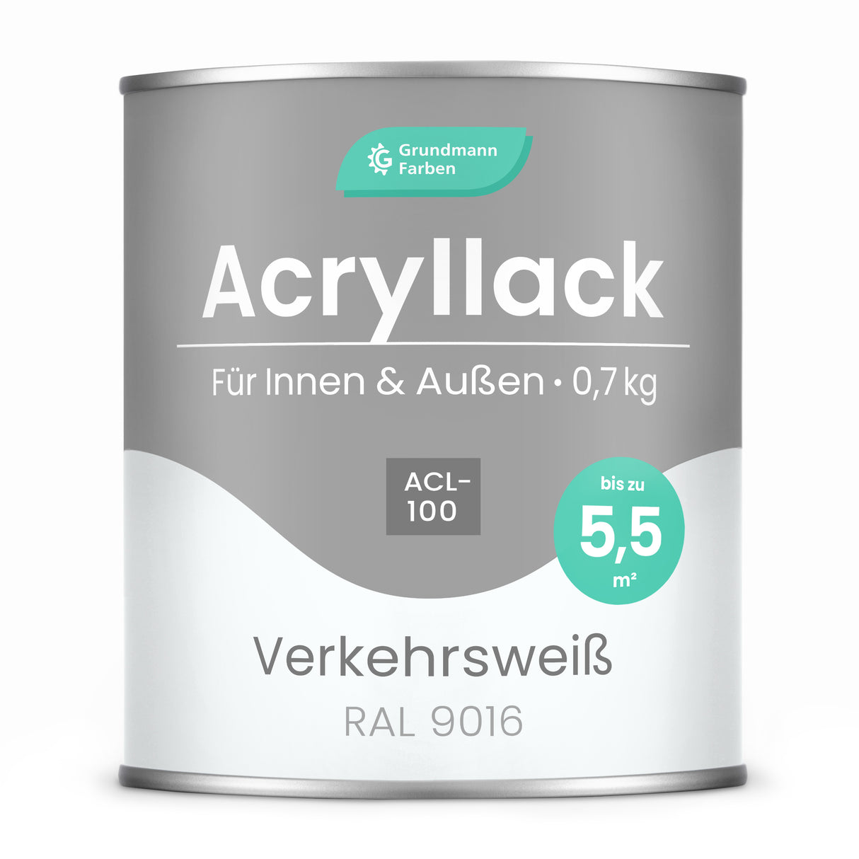 GRUNDMANN Acryllack: Premium 4-in-1 Lack, Buntlack und Möbelfarbe
