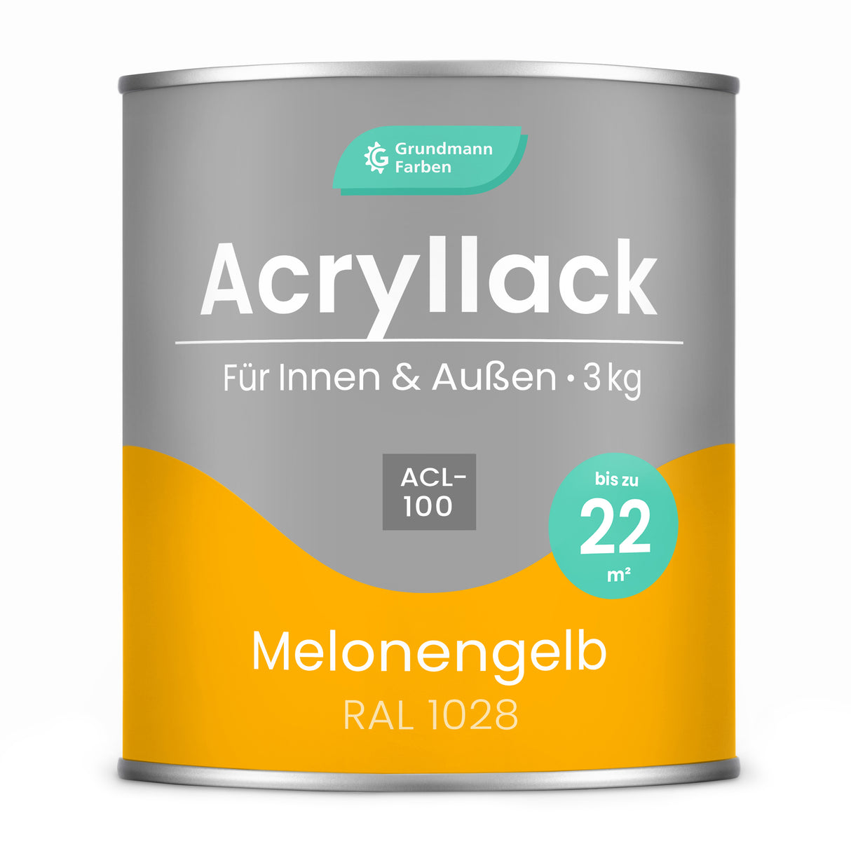 GRUNDMANN Acryllack: Premium 4-in-1 Lack, Buntlack und Möbelfarbe