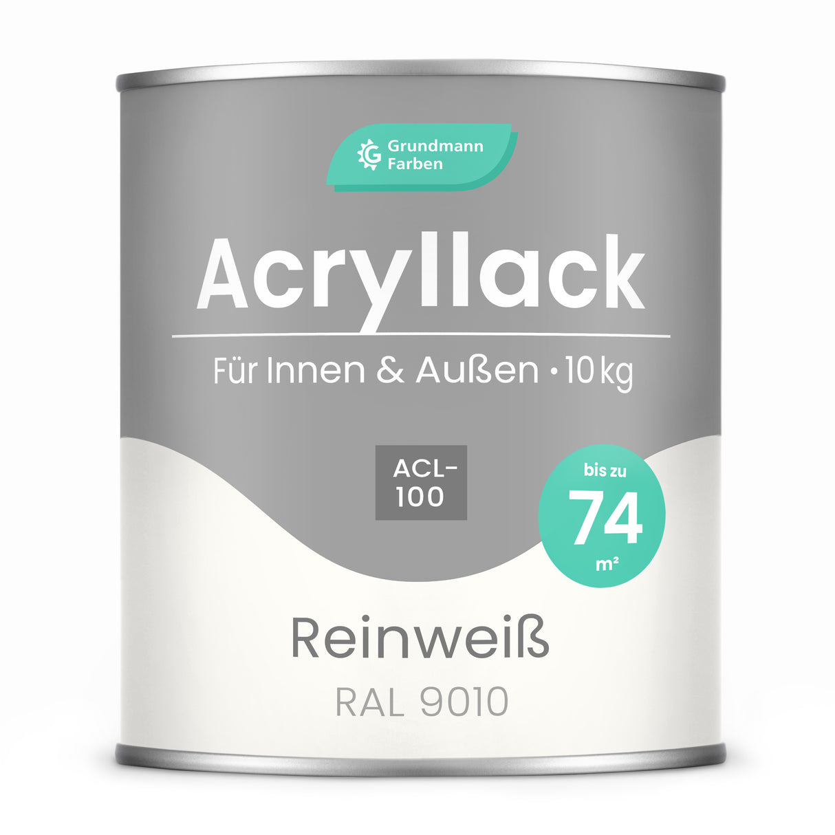 GRUNDMANN Acryllack: Premium 4-in-1 Lack, Buntlack und Möbelfarbe