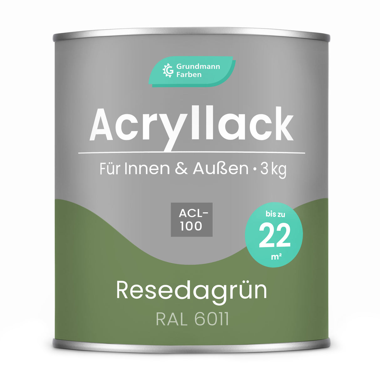 GRUNDMANN Acryllack: Premium 4-in-1 Lack, Buntlack und Möbelfarbe