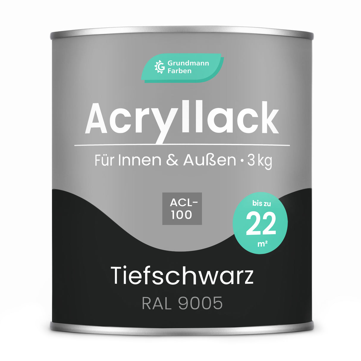 GRUNDMANN Acryllack: Premium 4-in-1 Lack, Buntlack und Möbelfarbe