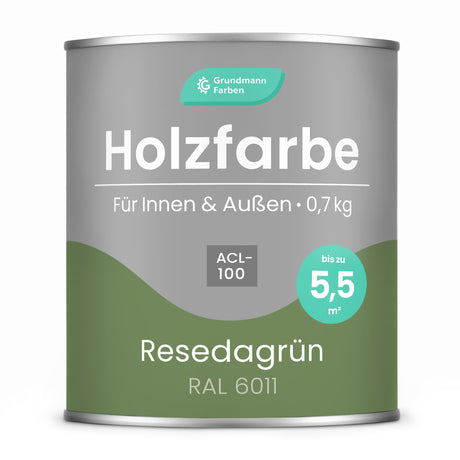 GRUNDMANN Holzfarbe & Wetterschutzfarbe: 4-in-1 Holzanstrich inkl. Grundierung