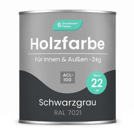 GRUNDMANN Holzfarbe & Wetterschutzfarbe: 4-in-1 Holzanstrich inkl. Grundierung