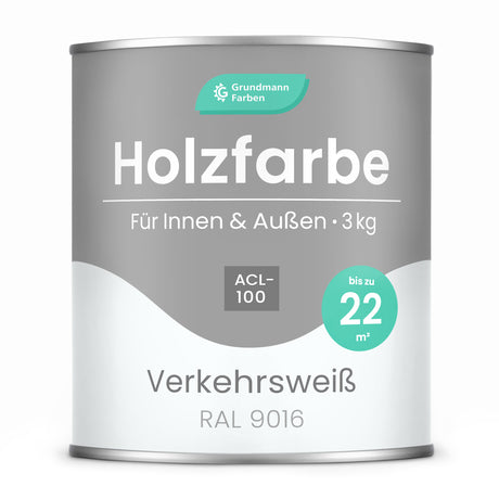 GRUNDMANN Holzfarbe & Wetterschutzfarbe: 4-in-1 Holzanstrich inkl. Grundierung