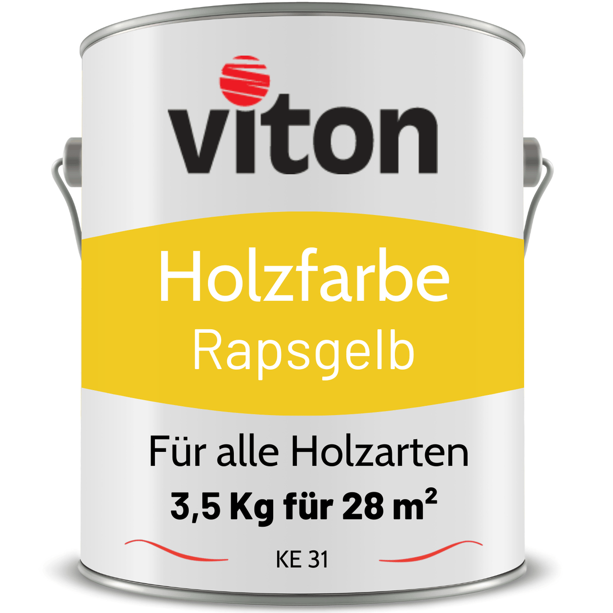 VITON Holzfarbe & Wetterschutzfarbe für Außen - 3in1 Grundierung & Deckfarbe - RAL 1021 - Rapsgelb 0.7 Kg - Berico Farben