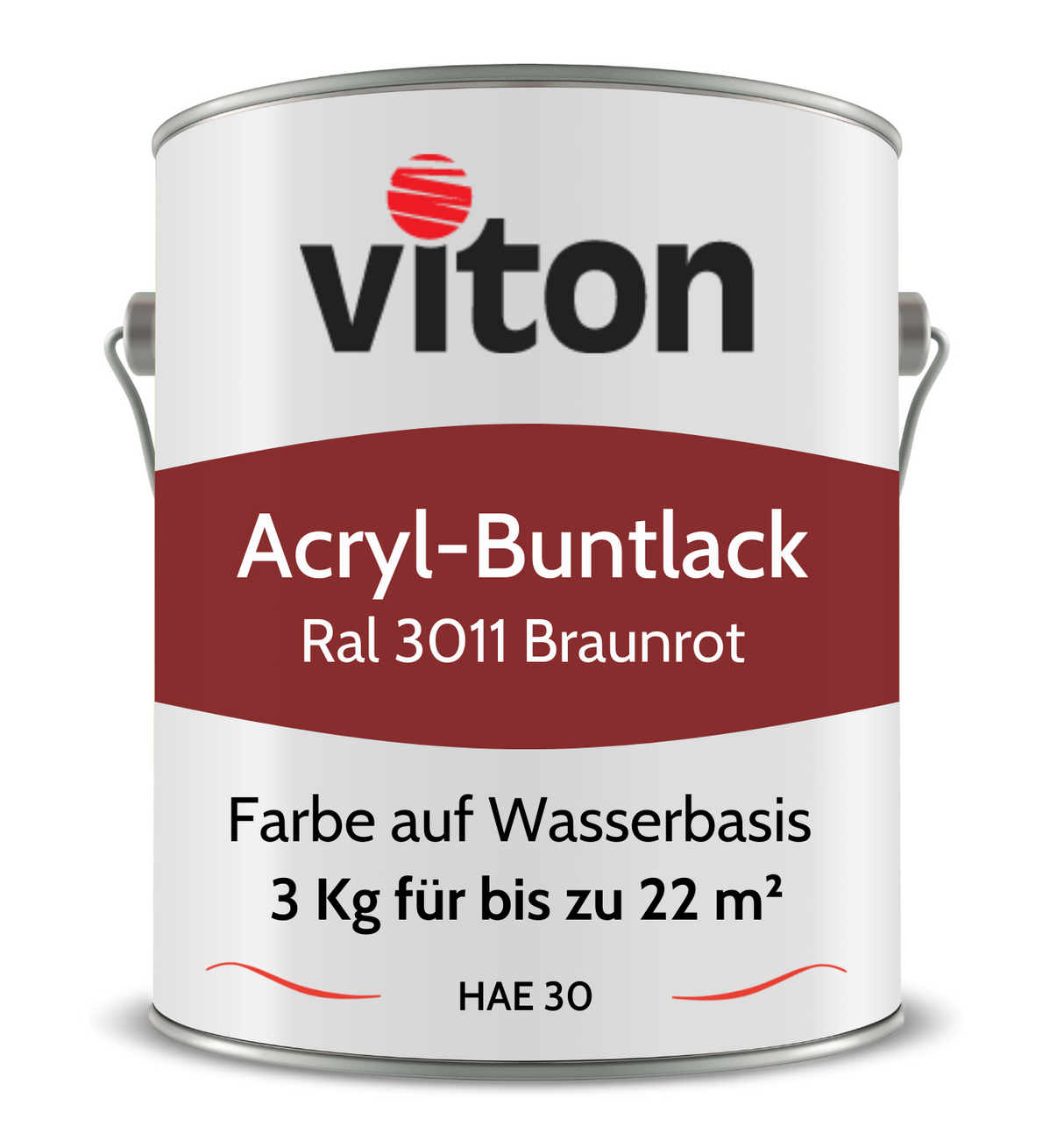 VITON Buntlack & Möbelfarbe HAE 30 - Vielseitig und Umweltschonend - 3 Kg RAL 9016 – Verkehrsweiss - Berico Farben