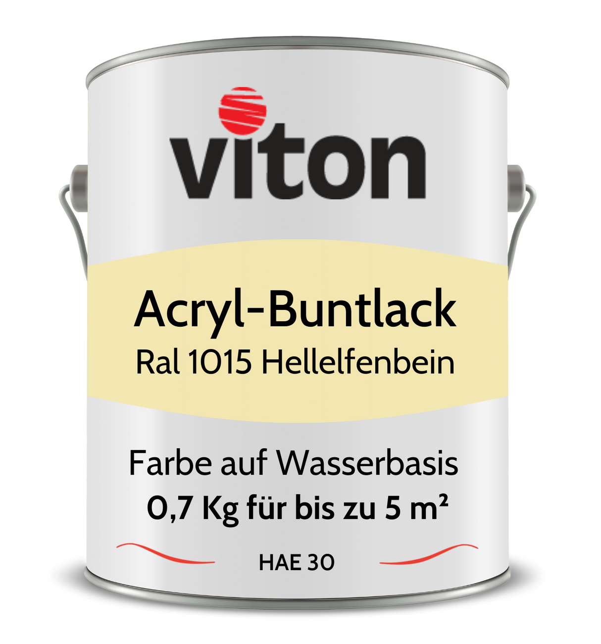 VITON Buntlack & Möbelfarbe HAE 30 - Vielseitig und Umweltschonend - 3 Kg RAL 9016 – Verkehrsweiss - Berico Farben