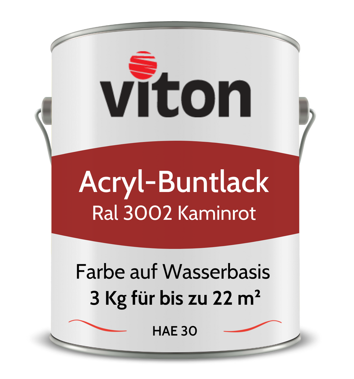 VITON Buntlack & Möbelfarbe HAE 30 - Vielseitig und Umweltschonend - 3 Kg RAL 9016 – Verkehrsweiss - Berico Farben