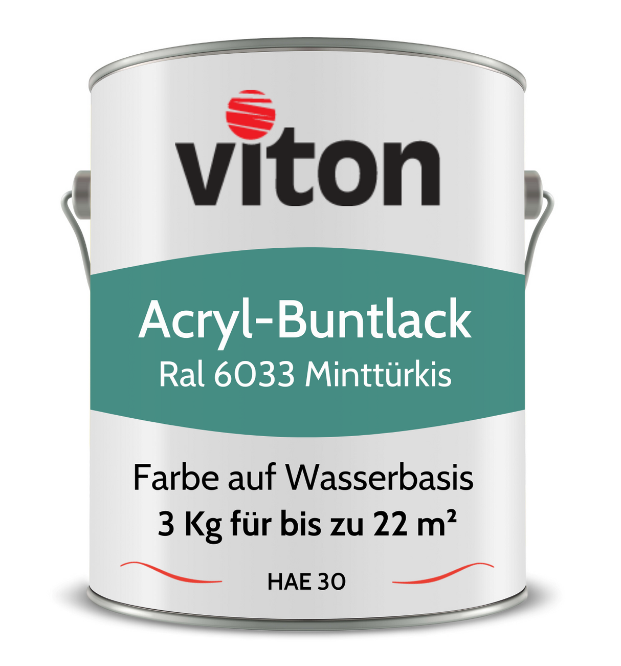 VITON Buntlack & Möbelfarbe HAE 30 - Vielseitig und Umweltschonend - 3 Kg RAL 9016 – Verkehrsweiss - Berico Farben