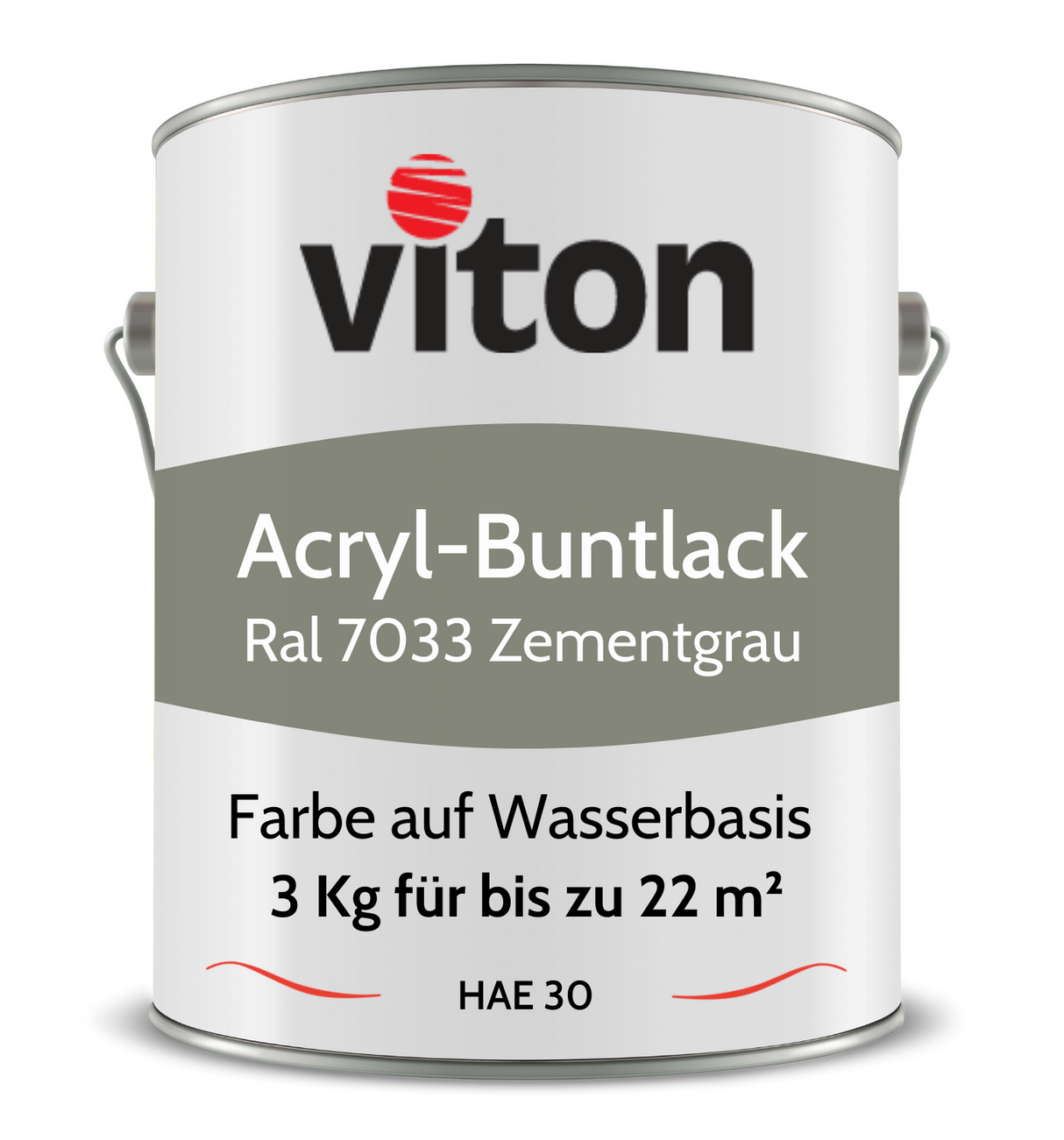 VITON Buntlack & Möbelfarbe HAE 30 - Vielseitig und Umweltschonend - 3 Kg RAL 9016 – Verkehrsweiss - Berico Farben