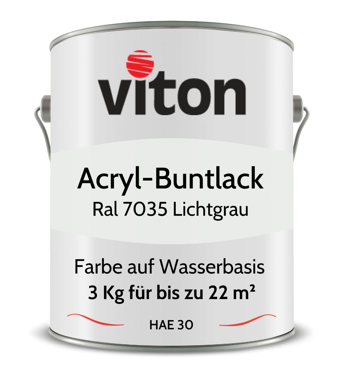 VITON Buntlack & Möbelfarbe HAE 30 - Vielseitig und Umweltschonend - 3 Kg RAL 9016 – Verkehrsweiss - Berico Farben