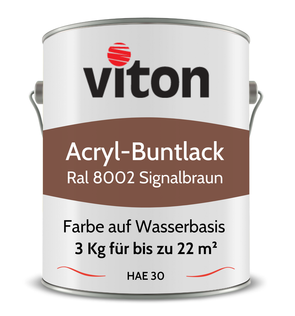 VITON Buntlack & Möbelfarbe HAE 30 - Vielseitig und Umweltschonend - 3 Kg RAL 9016 – Verkehrsweiss - Berico Farben
