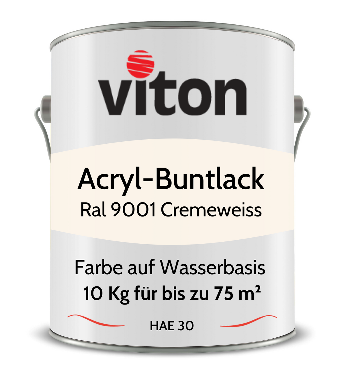 VITON Buntlack & Möbelfarbe HAE 30 - Vielseitig und Umweltschonend - 3 Kg RAL 9016 – Verkehrsweiss - Berico Farben