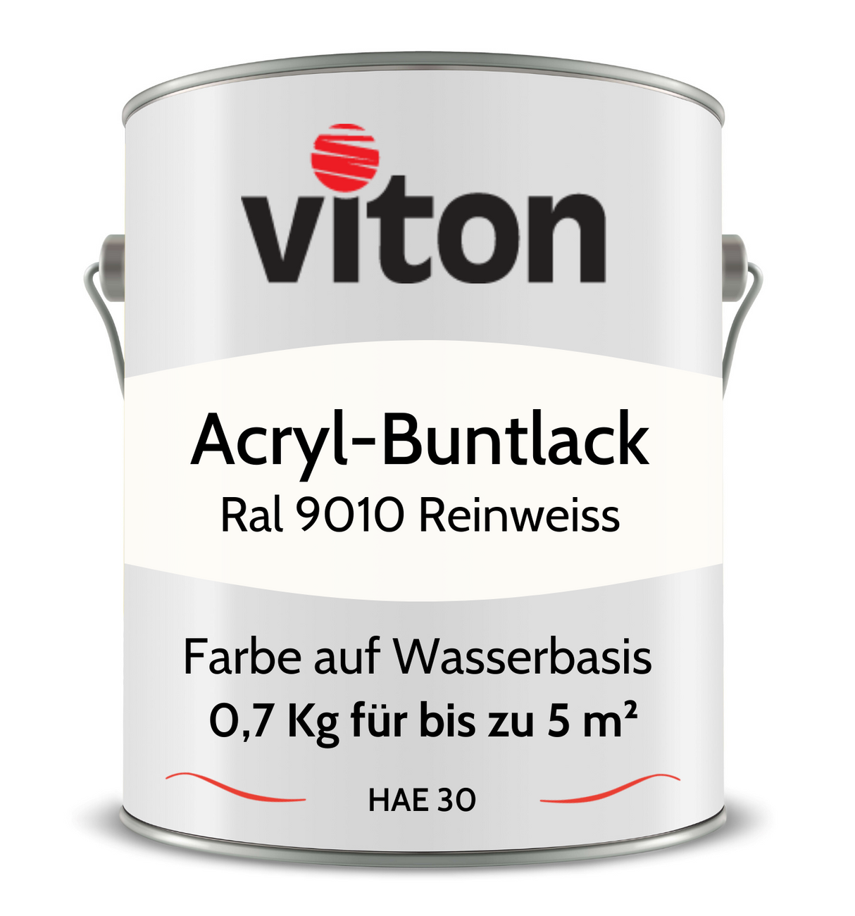 VITON Buntlack & Möbelfarbe HAE 30 - Vielseitig und Umweltschonend - 3 Kg RAL 9016 – Verkehrsweiss - Berico Farben