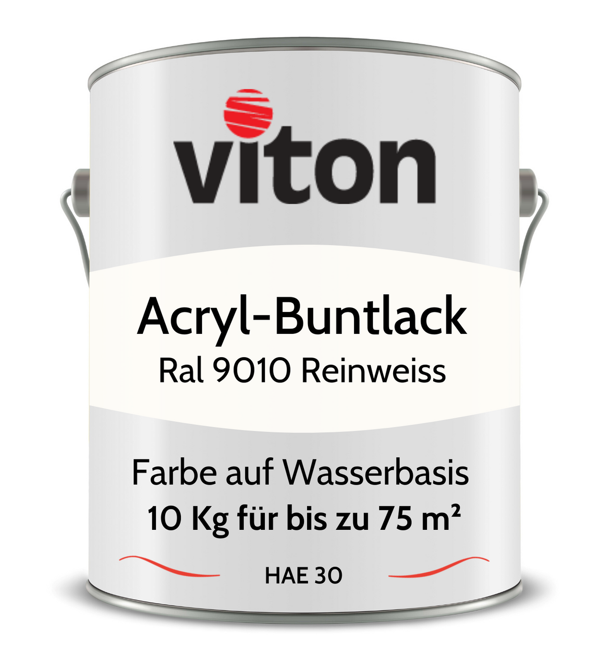 VITON Buntlack & Möbelfarbe HAE 30 - Vielseitig und Umweltschonend - 3 Kg RAL 9016 – Verkehrsweiss - Berico Farben