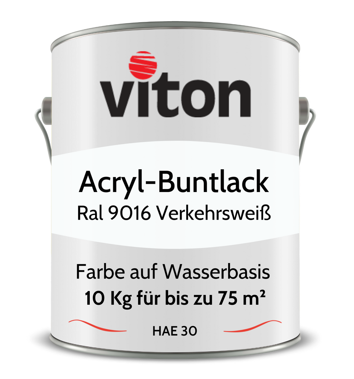 VITON Buntlack & Möbelfarbe HAE 30 - Vielseitig und Umweltschonend - 3 Kg RAL 9016 – Verkehrsweiss - Berico Farben
